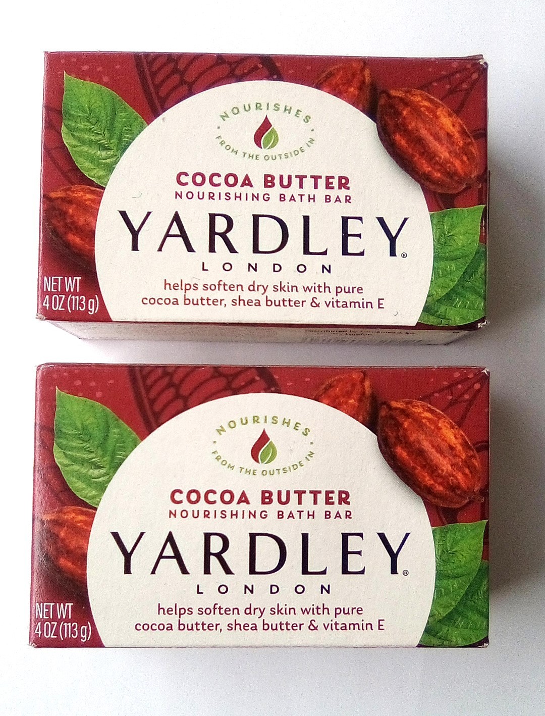 Yardley Soap 4.2zz Sz oz 1-Creamy Coconut 1- Coca Butter Lot of 2 Bars