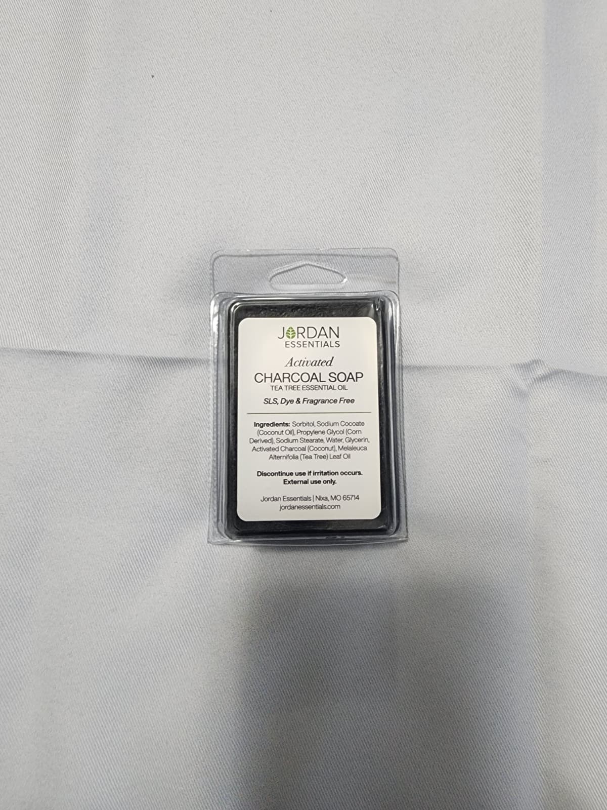 Jordan Essentials Activated Charcoal Soap with Tea Tree Essential Oil