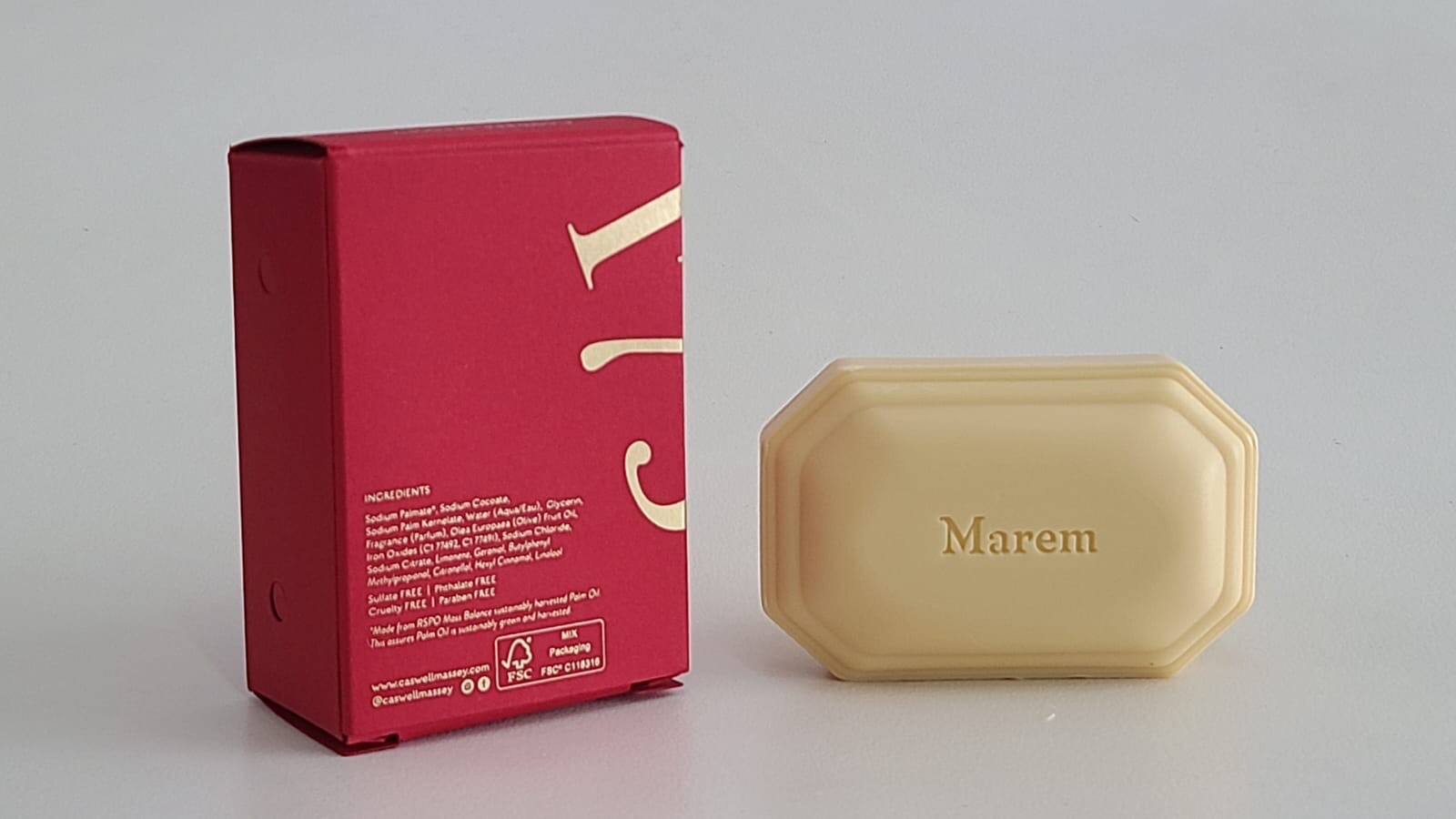 Caswell Massey Marem Triple Milled Bar Soap 3.5 oz