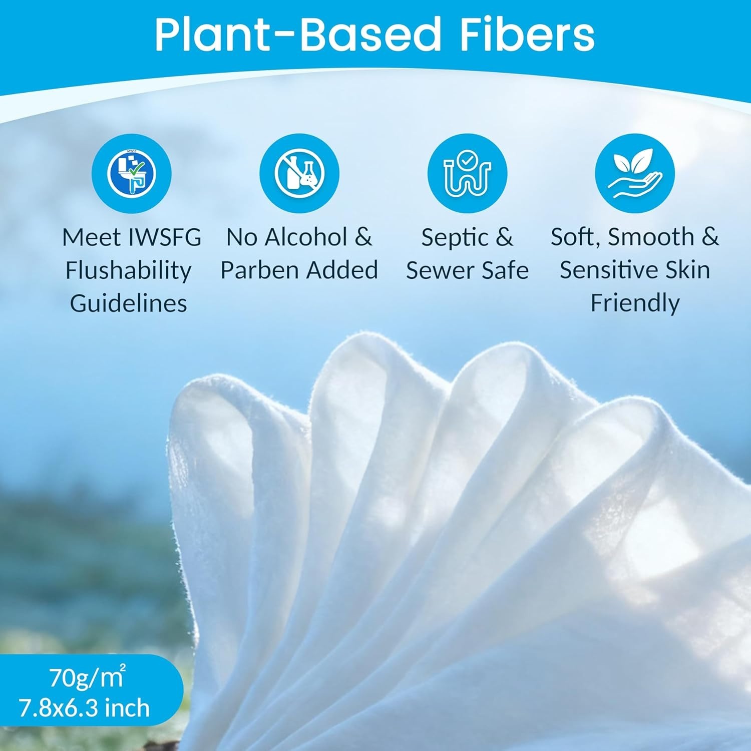 Gentle Hypoallergenic Flushable Wipes for Adults & Kids – 360 Count Pack