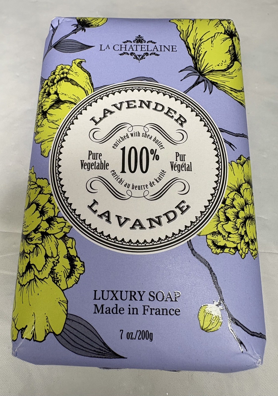 La Chatelaine Lavender 7oz Luxury Bar Soap – Made In France