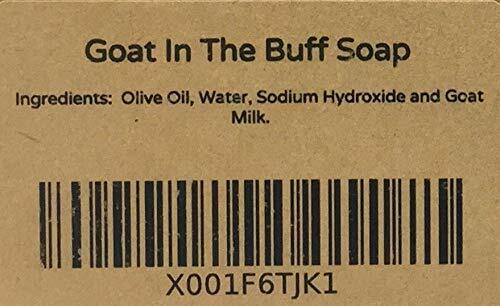 Goat in The Buff, All Natural Unscented Goats Milk Soap, 2-4 Ounce Bars