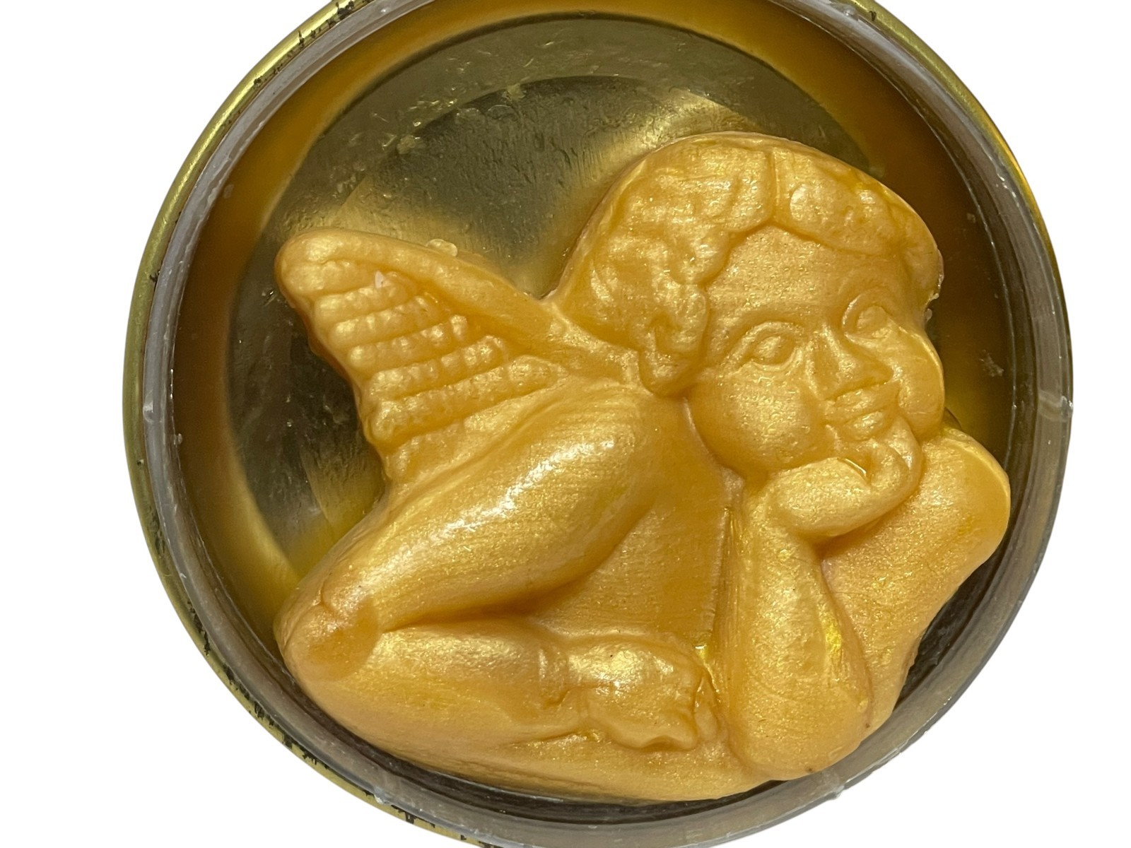 Kappus Vintage Cherub Angel Gold Luxury Soap Germany in Original Tin