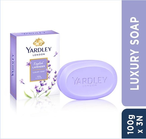 Yardley London Soap Bar 100g 3 Pack – Lavender Sandalwood English Rose Red Rose