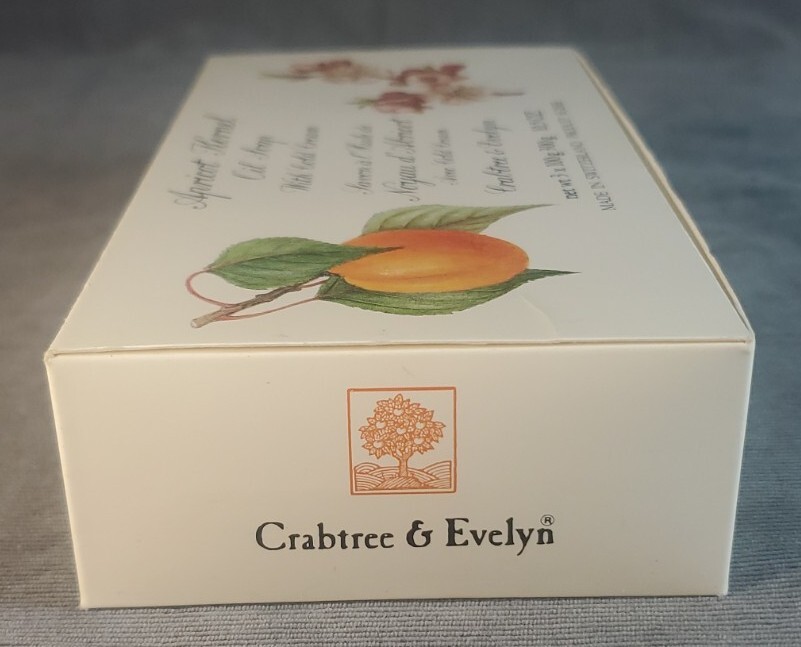 NOS 1984 Crabtree & Evelyn Apricot Kernel Oil Soap w/Cold Cream, 3x100g/10.5oz