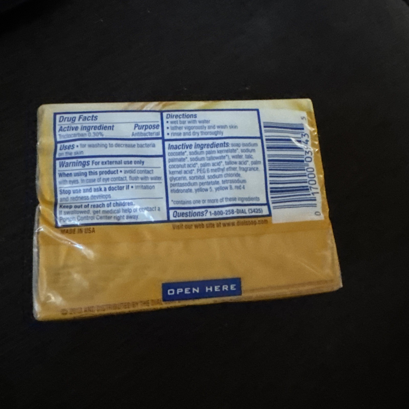 Dial Gold Antibacterial Deodorant Soap 2 Pack Total Net Wt 6.4 oz