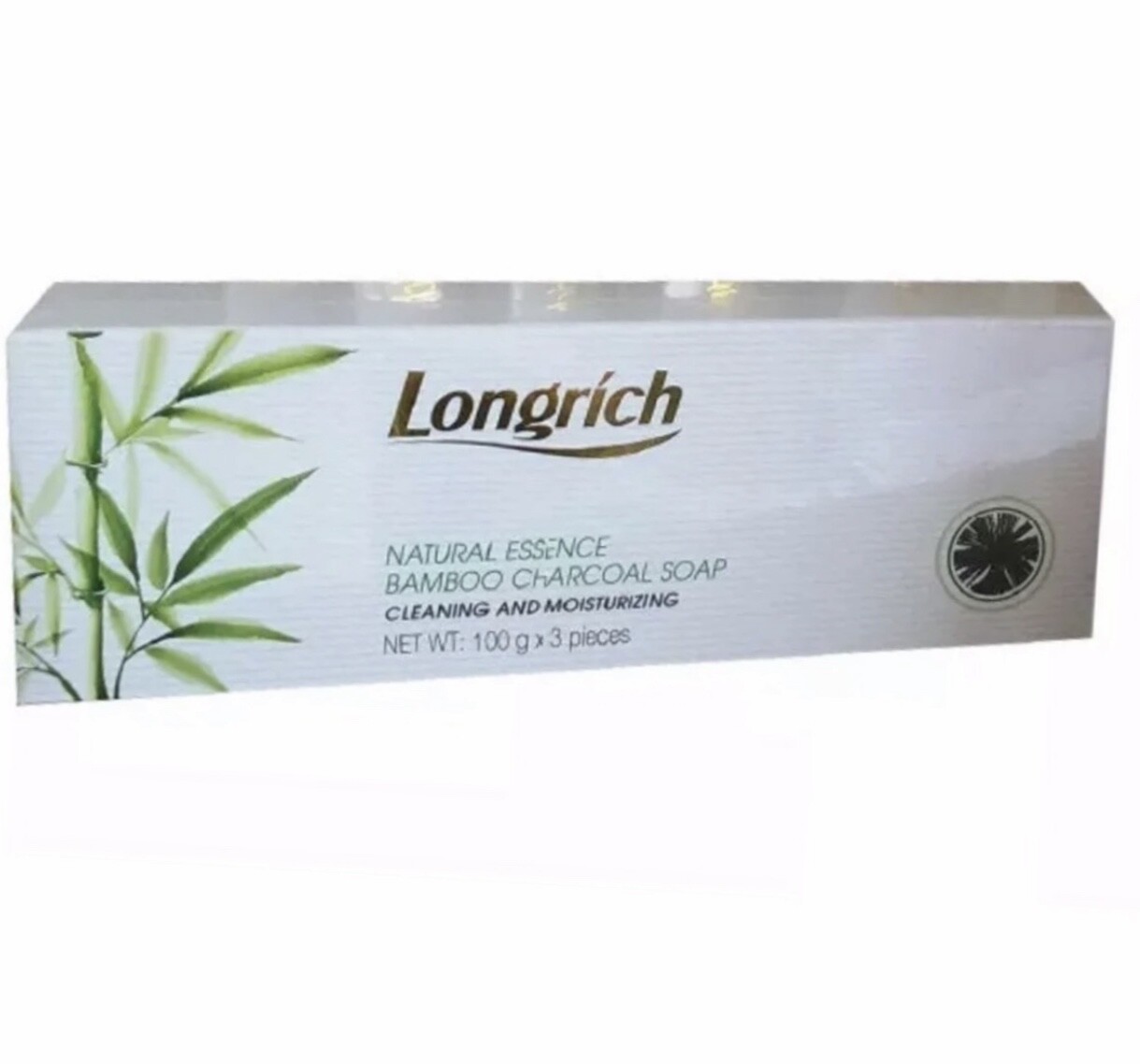 Longrich Bamboo Charcoal Brightening Black Soap 1 Bar/2 Bars/3 Bars, Acne Cure
