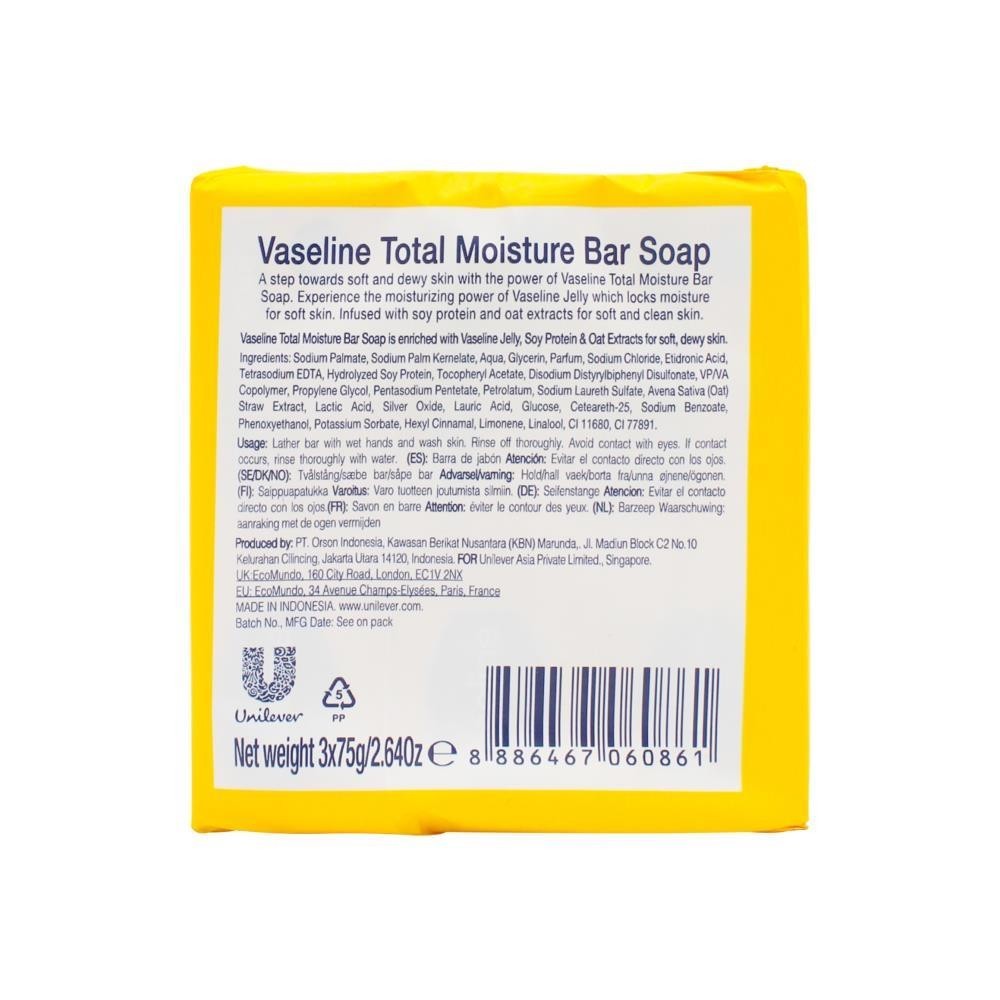 12 x VASELINE 75g HEALTHY PLUS BAR SOAP TOTAL MOISTURE SOY PROTEIN + OAT EXTRACT
