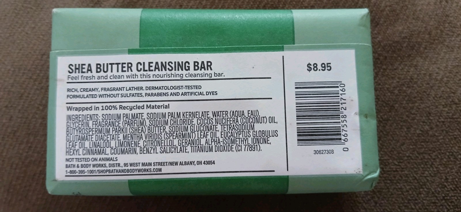 Bath Body Works Shea Butter Cleansing Bar Eucalyptus Spearmint W Essential Oils