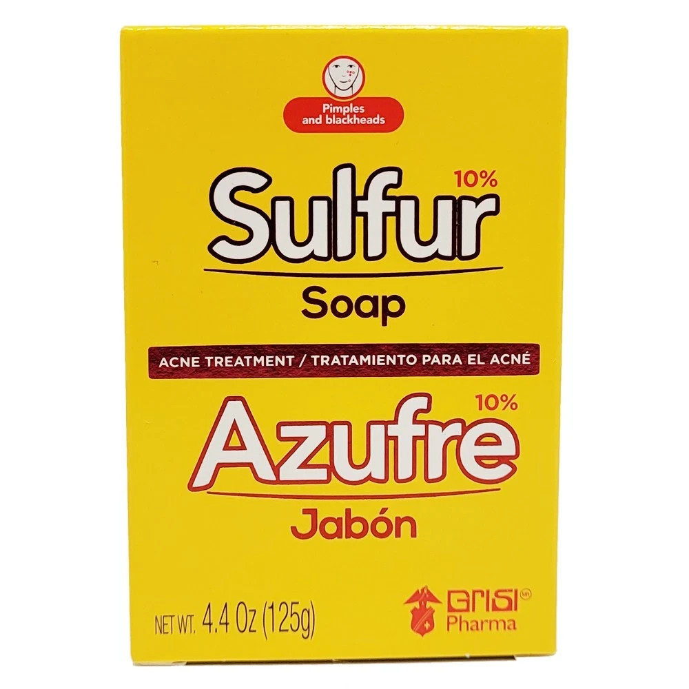 10% Sulfur Soap Bar for Deep Cleansing for Face & Body, Acne, Anti-Fungal 4.4oz
