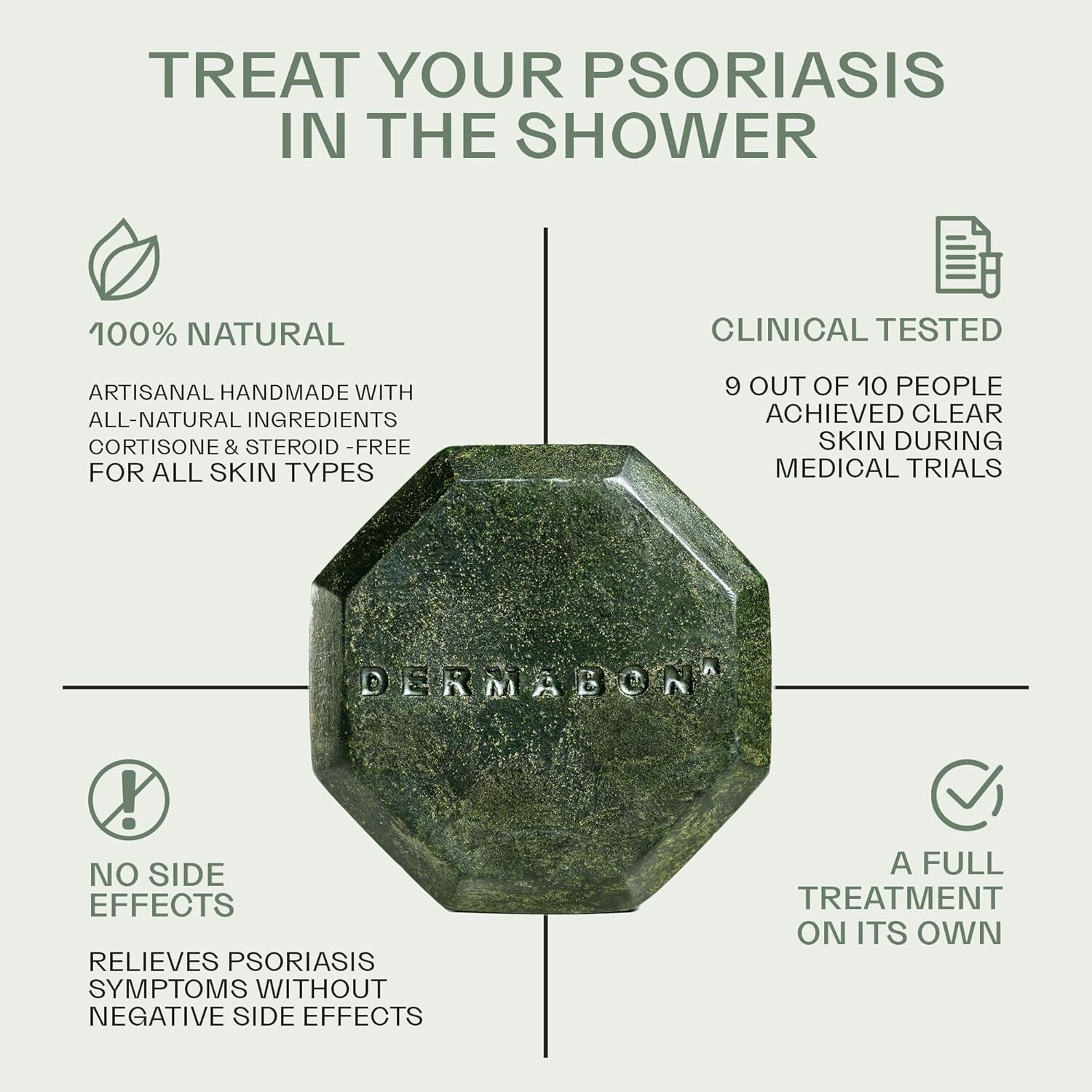 Gentle Coal Tar Soap Bar for Psoriasis Relief – 2% Active Ingredients, 3.2 oz