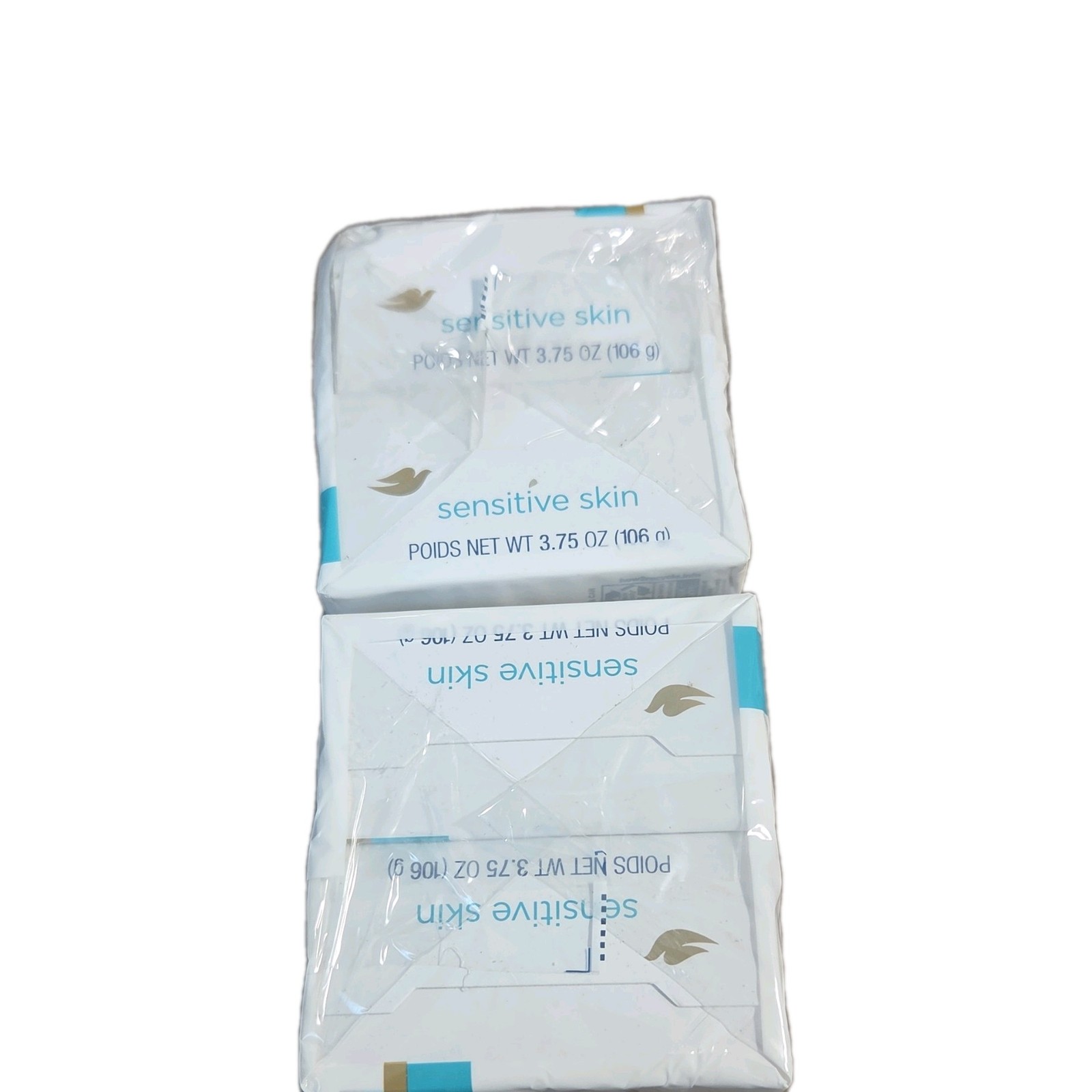 Dove Sensitive Skin Fragrance Free Hypoallergenic Body Bar Soap 2-Pack 7.5 oz