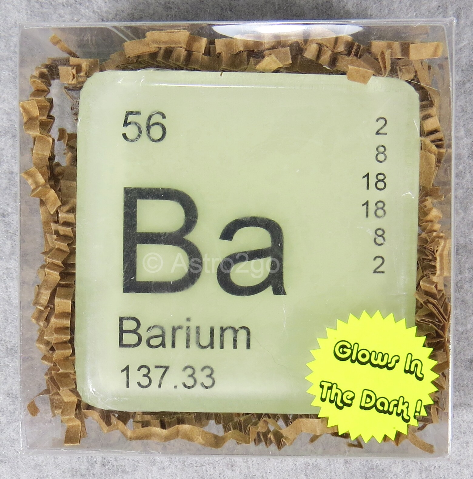 PERIODIC TABLE ELEMENT “Ba” BARIUM NOVELTY GLOW HAND BATH SOAP-4 oz JUST BUBBLY