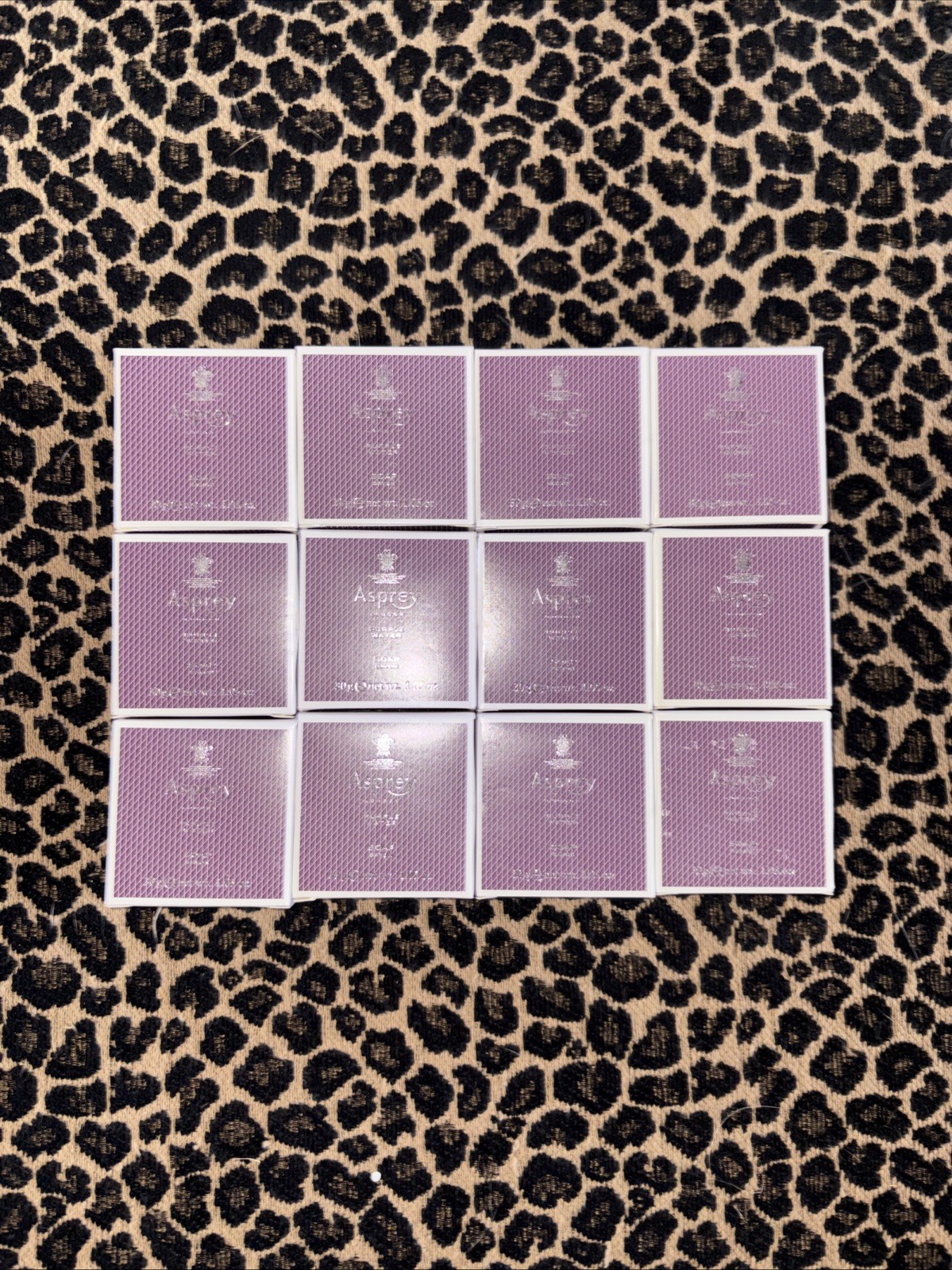 Lot of 12 Asprey London Purple Water Soap 30g/ 1.05oz NIB Discontinued EXP:2023