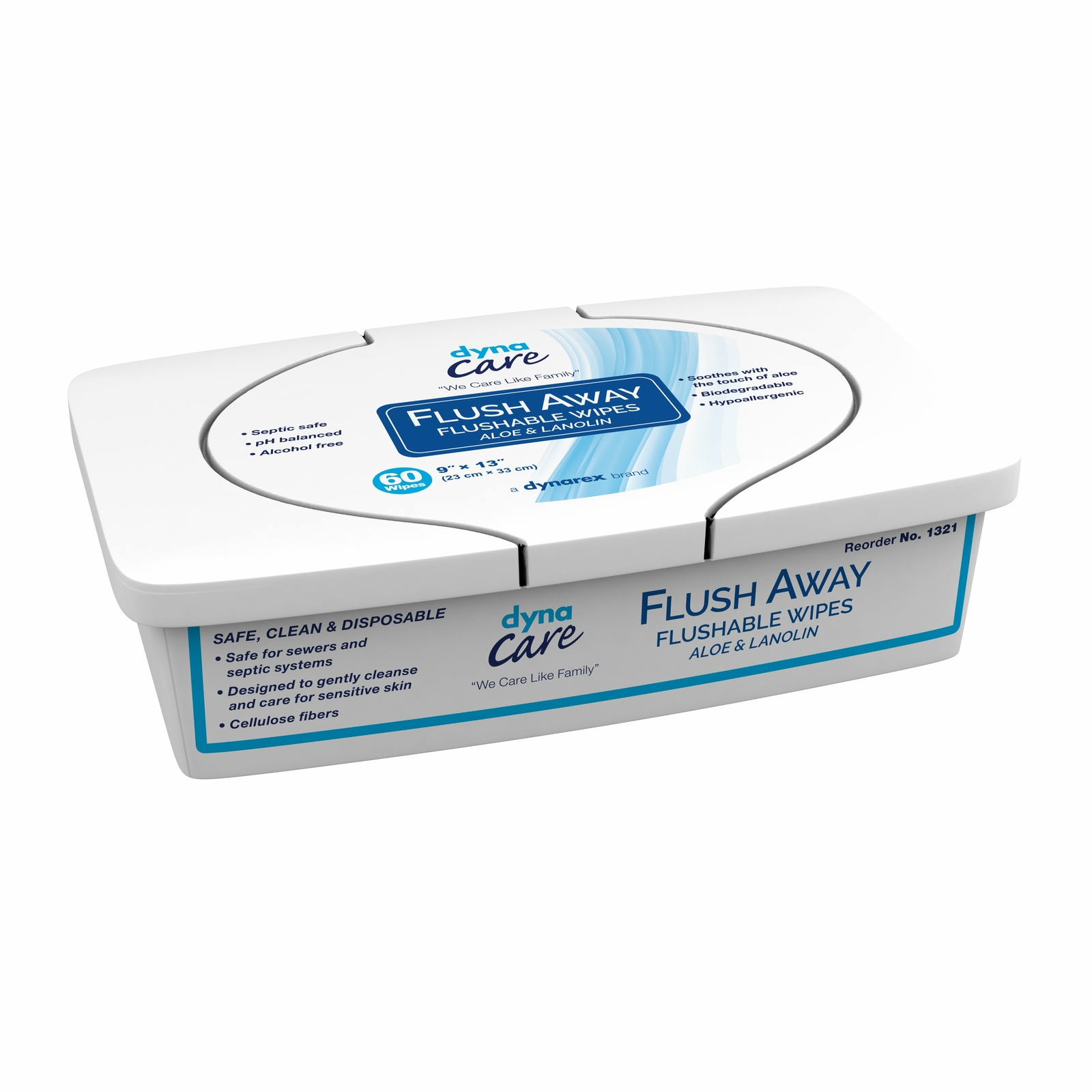 Flush Away Adult Flushable Personal Wipe 9 x 13″ 1321 9 Pack 540 Wipes