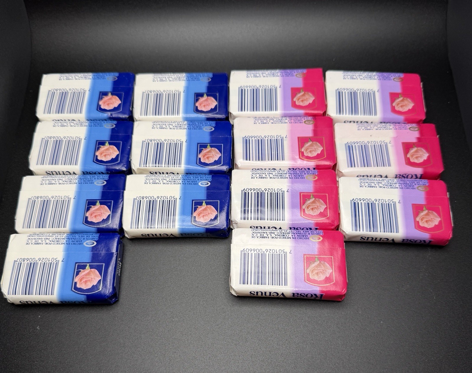 Rosa Venus White & Rosa Soap Bars 5.3 oz – Classic Gentle Scented Bars Lot of 14