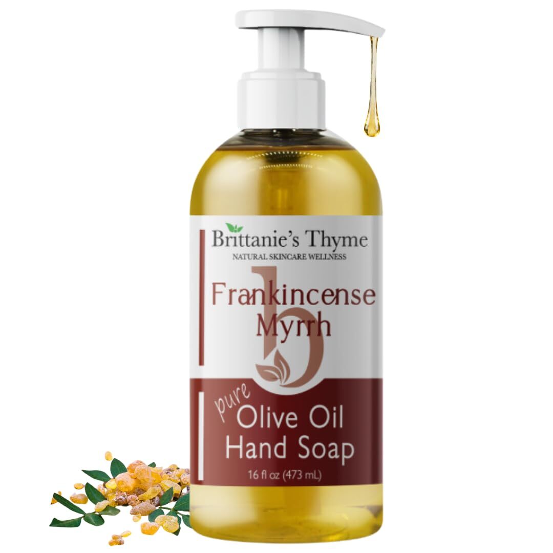 Organic Natural Hand Soap, 16 oz (Frankincense & Myrrh) Moisturizing Castile …