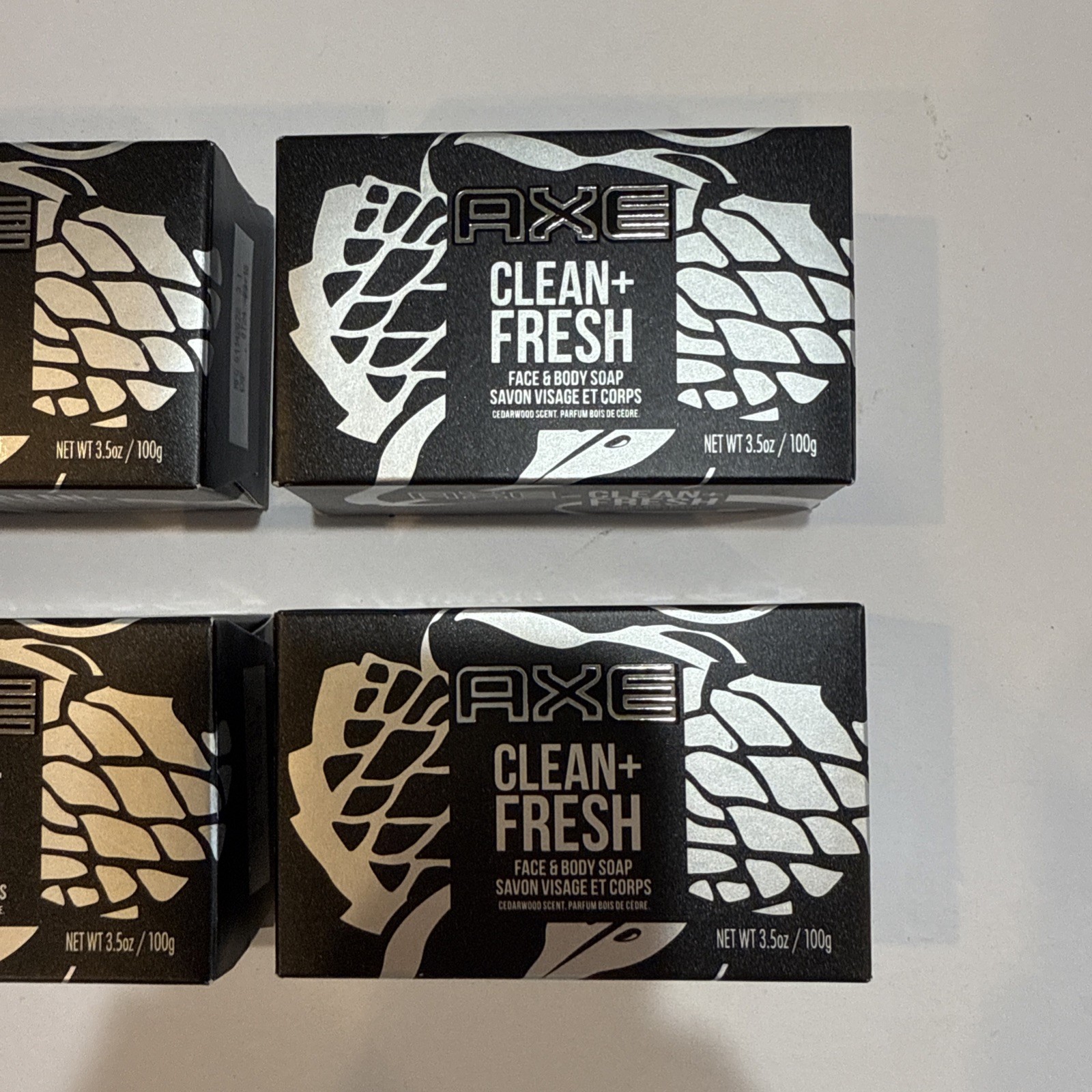NEW! Case Of 6 Bars Of Axe Clean & Fresh Face & Body Soap 3.5oz Each Bar