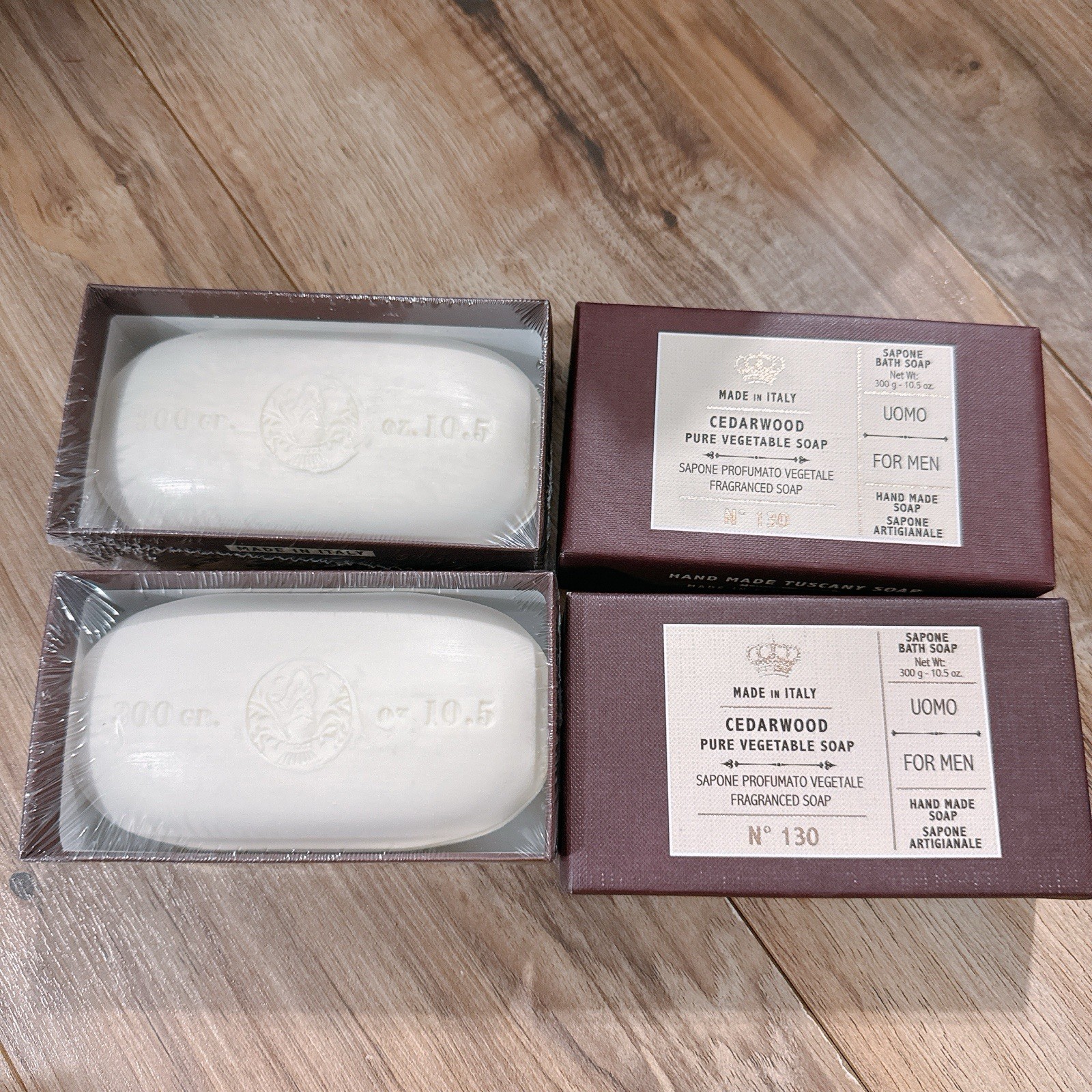2 pcs SAPONERIE MARIO FISSI SRL 10.5 OZ Bar Soap Scent : CEDARWOOD New In Box