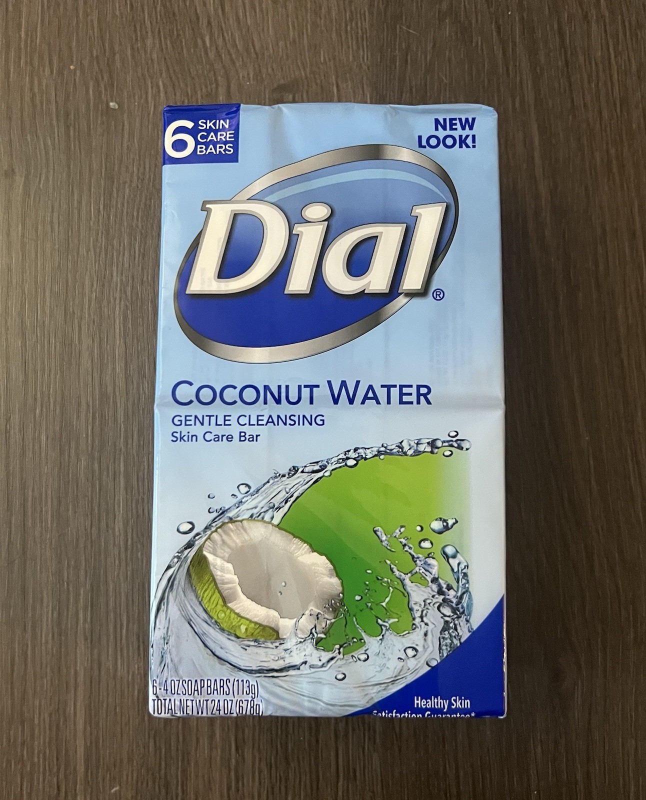 Dial Coconut Water Bar Soap Skin Gentle Cleansing 4 Ounce, 6 Bar Pack