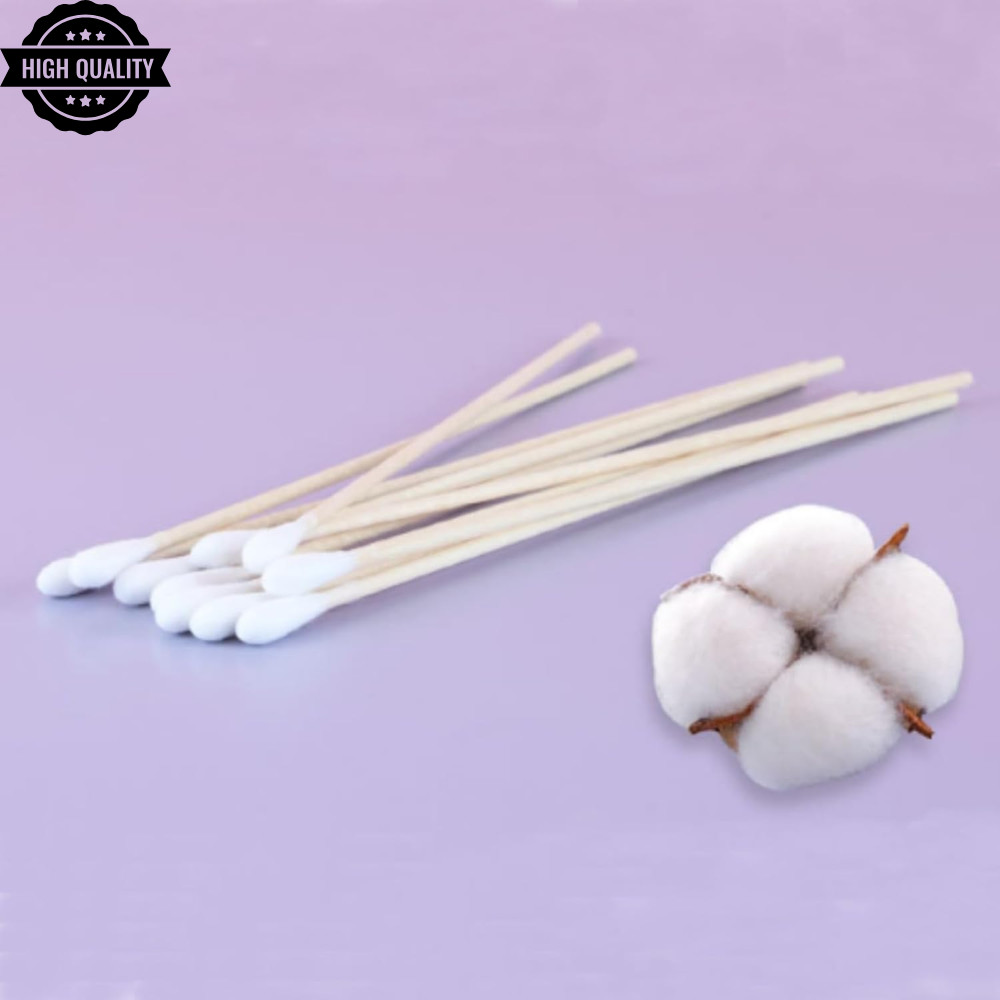 200pc Cotton Swabs Swab Q-tips 6″ Long Wood Medical Grade Manufacturer Sealed