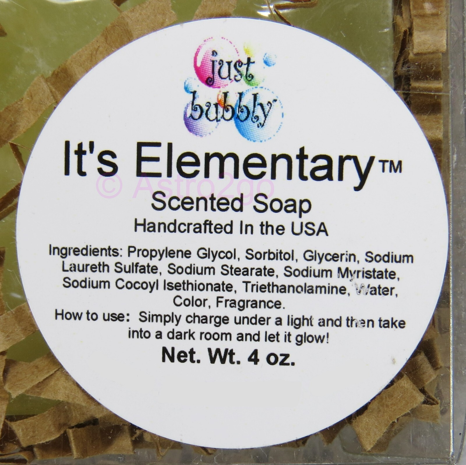 PERIODIC TABLE ELEMENT “NP” NEPTUNIUM NOVELTY GLOW HAND SOAP-4 oz JUST BUBBLY