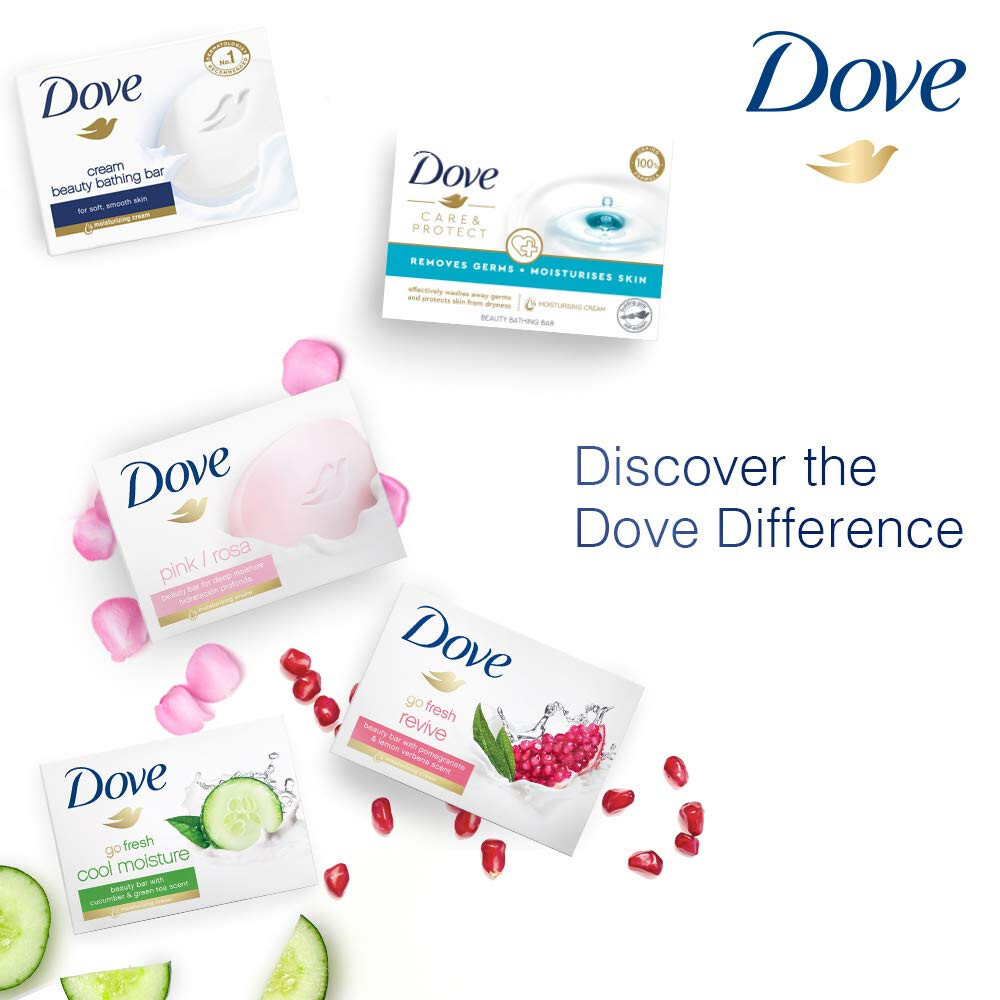 4No. Dove Care & Protect Bathing Bar -Removes 99% Germs & Moisturises Skin -100g