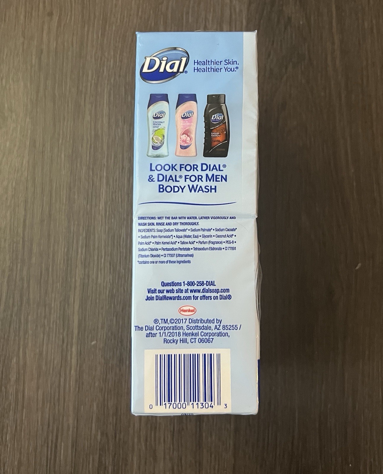 Dial Coconut Water Bar Soap Skin Gentle Cleansing 4 Ounce, 6 Bar Pack