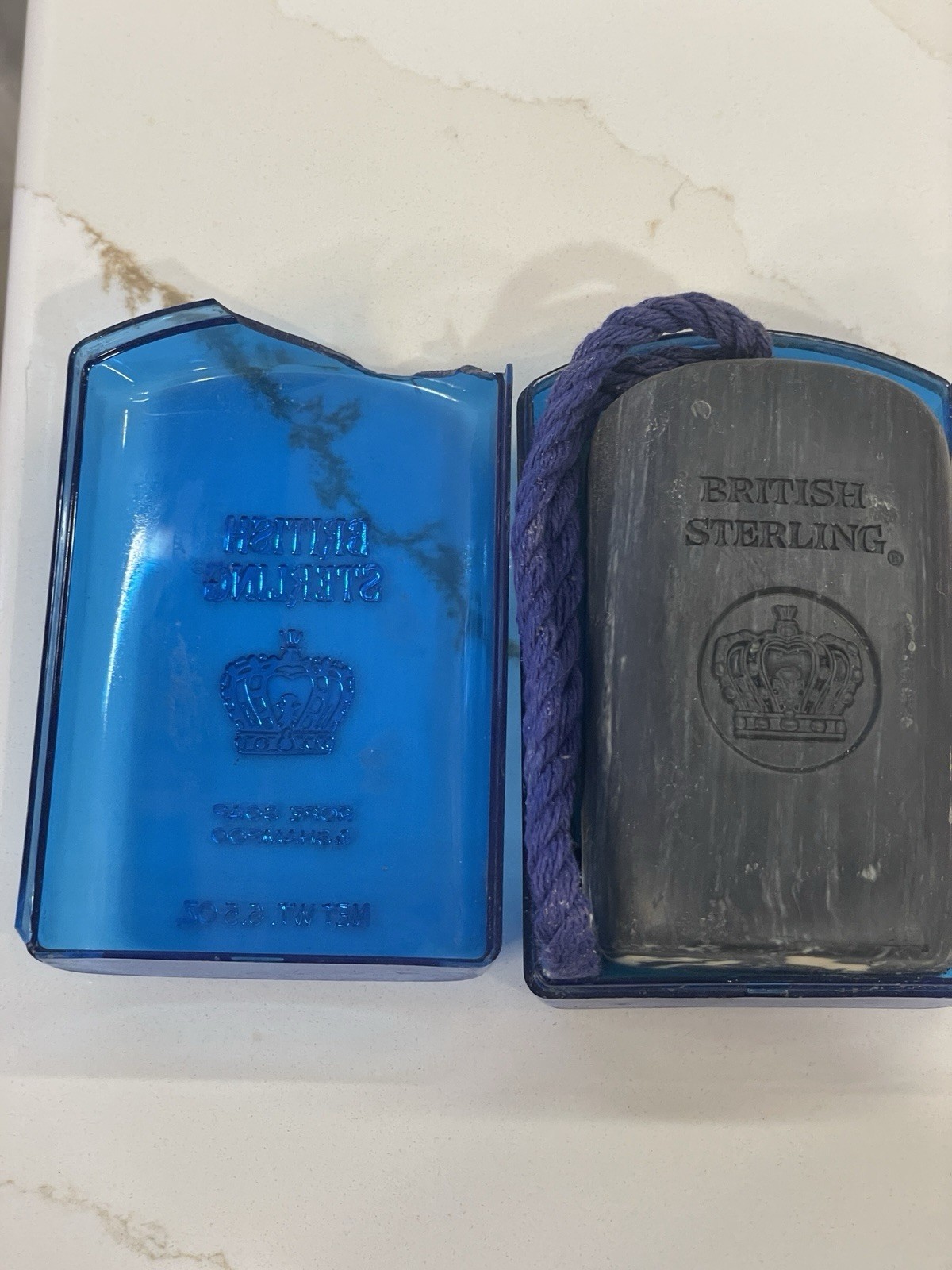 Vintage British Sterling Cologne Rope Soap & Shampoo Scented 6.5 oz FLAW READ