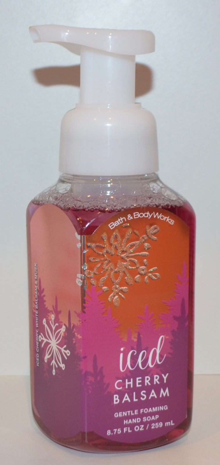 NEW BATH & BODY WORKS ICED CHERRY BALSAM GENTLE FOAMING HAND SOAP WASH 8.75 OZ