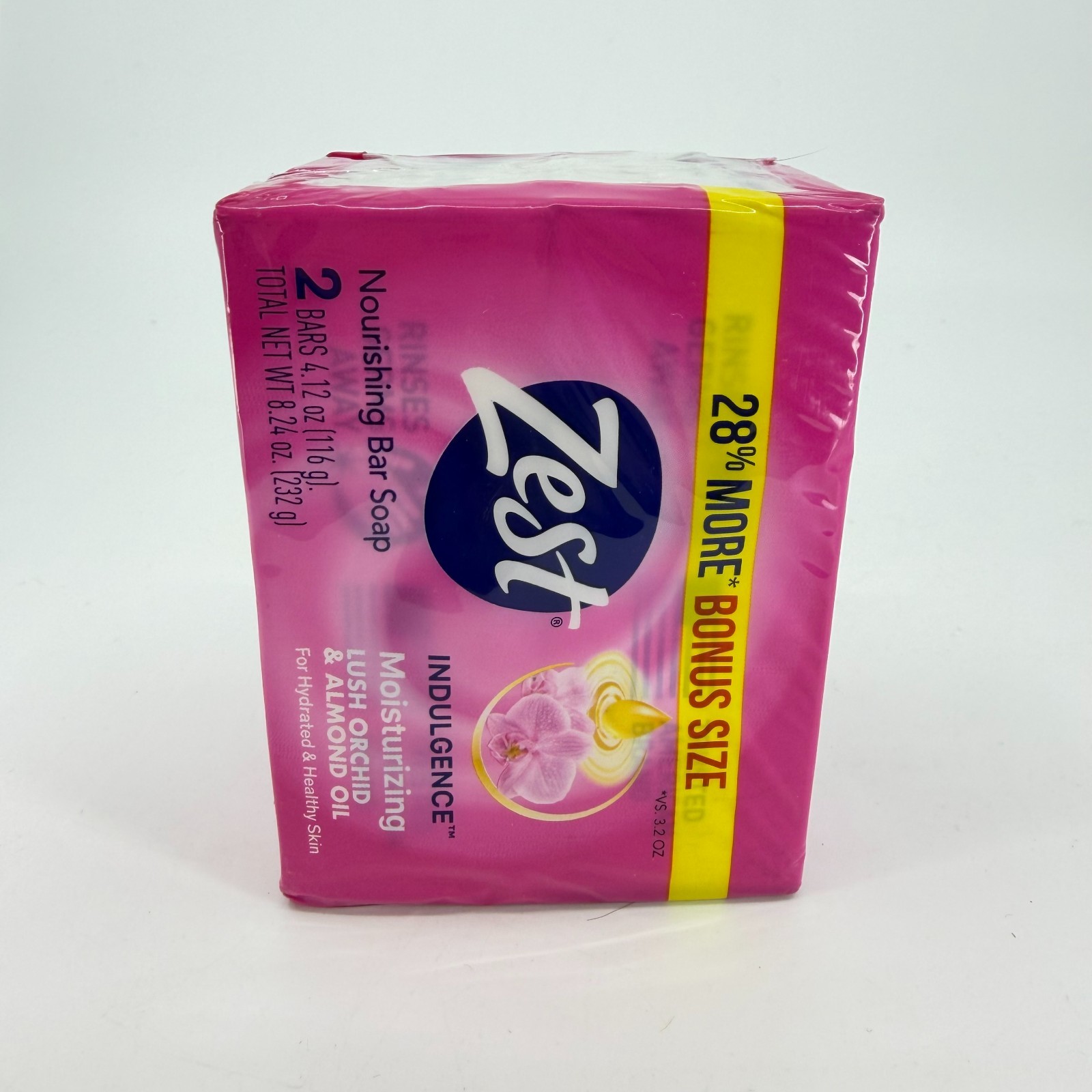 New One 2 Pack – Zest Lush Orchid & Almond Oil Moisturizing Bar Soap 4.12 Oz