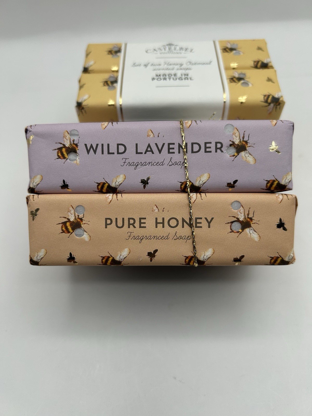 4 Pack Castelbel Bar Soap Honey Oatmeal / Wild Lavender / Pure Honey 7oz Each