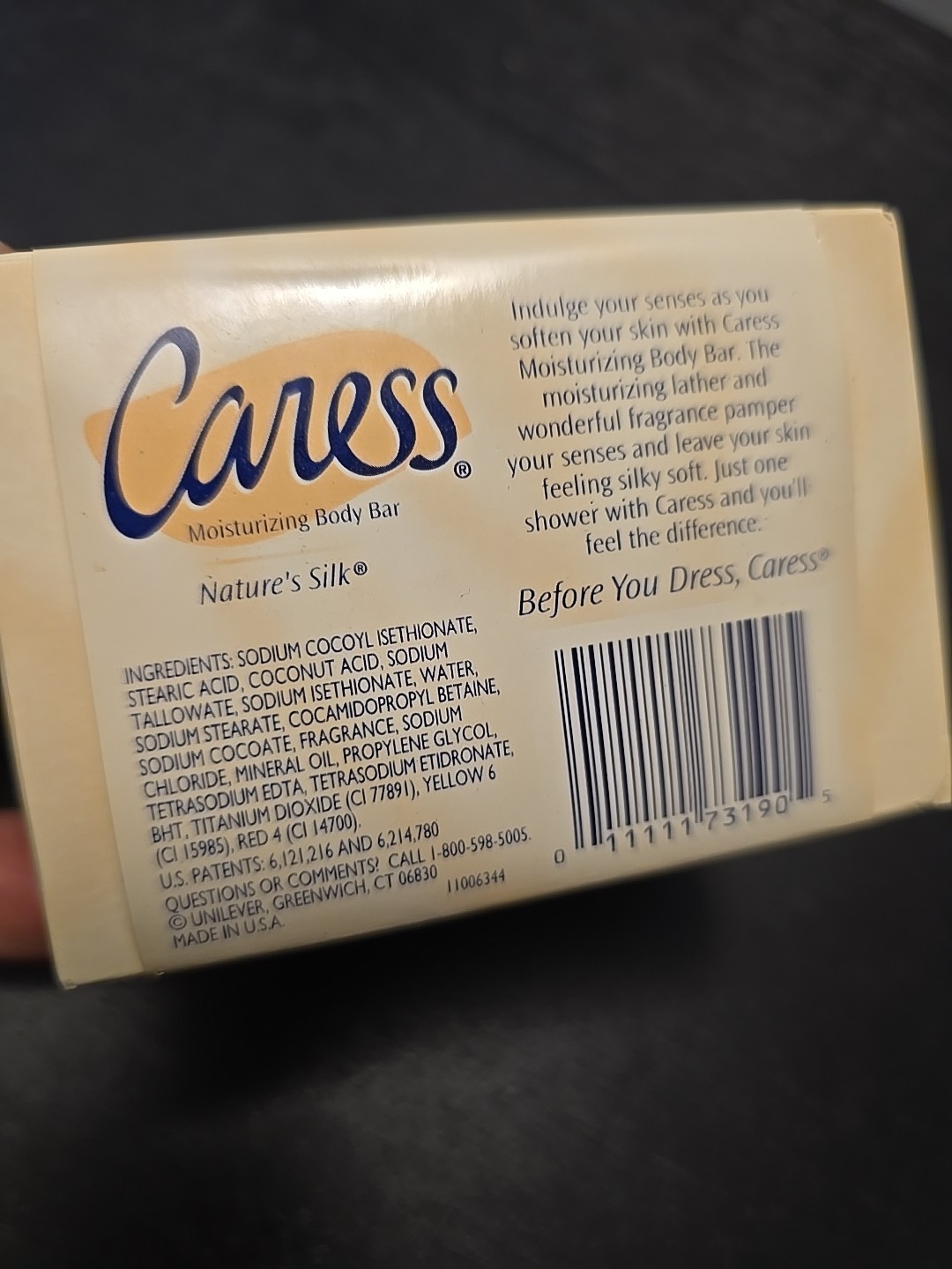 2 Pack VINTAGE 2001 Caress Moisturizing Body Bar Soap Nature’s Silk 4.75 oz each