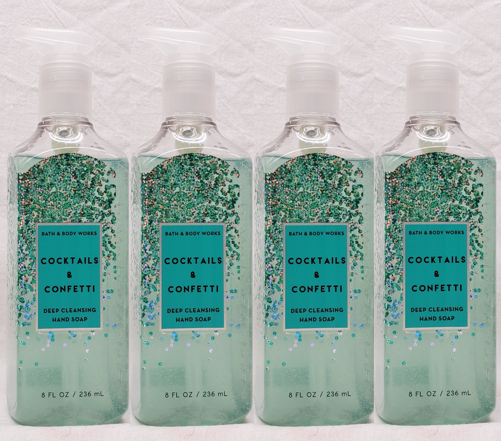 4 Bath & Body Works COCKTAILS & CONFETTI Deep Cleansing Gel Hand Soap Wash