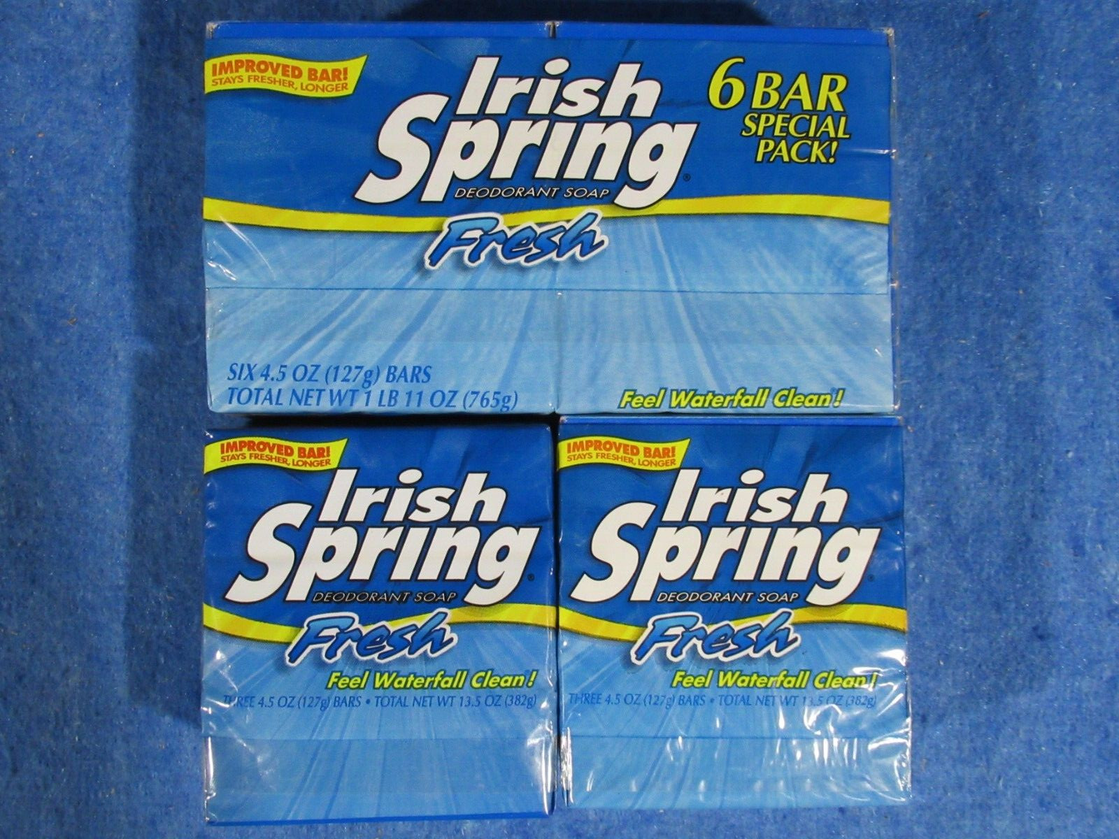 Irish Spring Deodorant Bar Soap Fresh – 1 pack of 6 & 2 packs of 3 ( 12 bars )