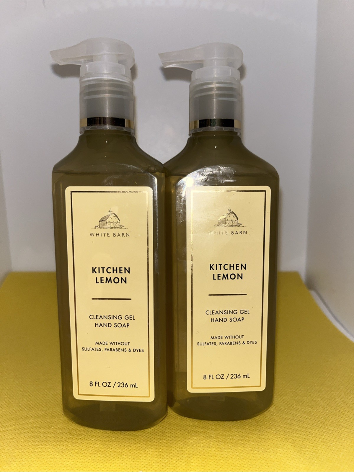 Lot Of 2 Bottles – BATH & BODY WORKS KITCHEN LEMON DEEP CLEANSING GEL HAND SOAP