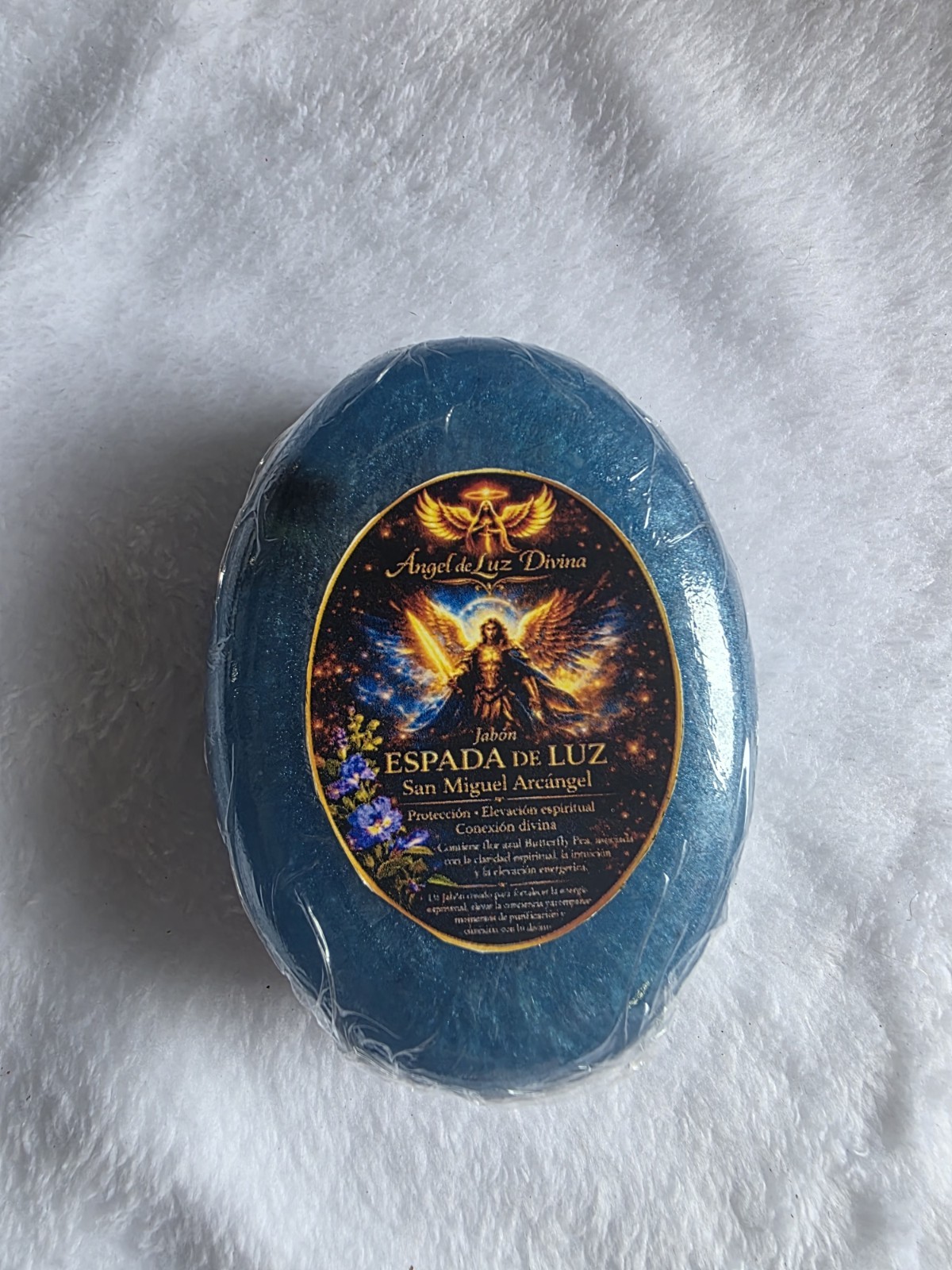 Angel de Luz Divina Blue Body Bar Soap Spiritual Elevation Protection Herbs