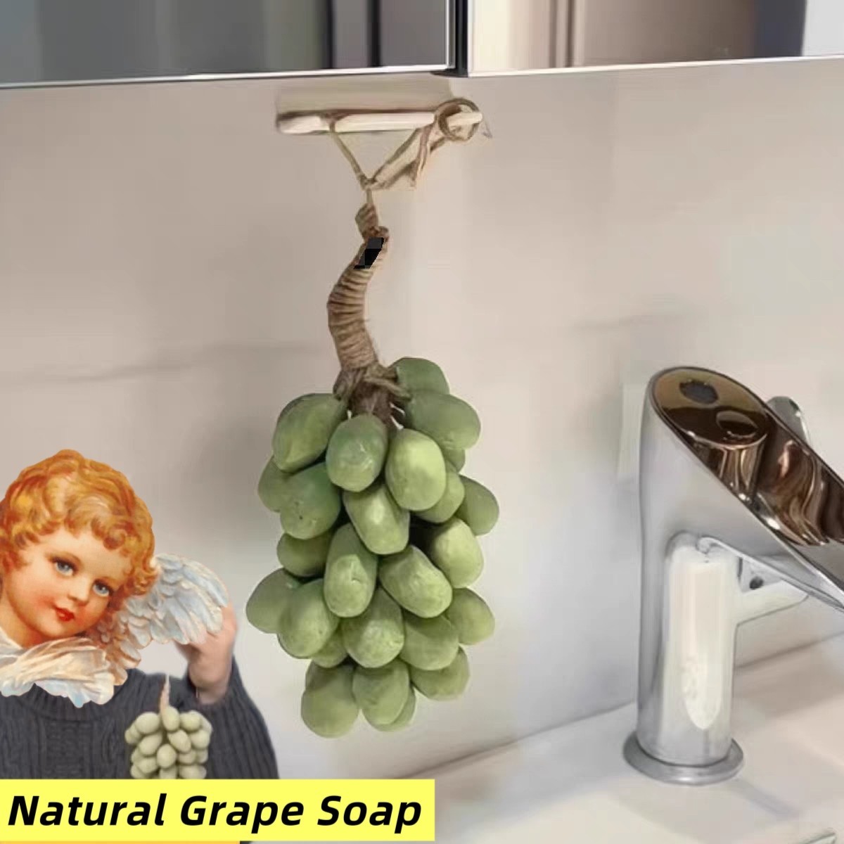 2 x Grape Handmade Soap, Simulated Grape Bunch Cold Processed Soap, Tiktok