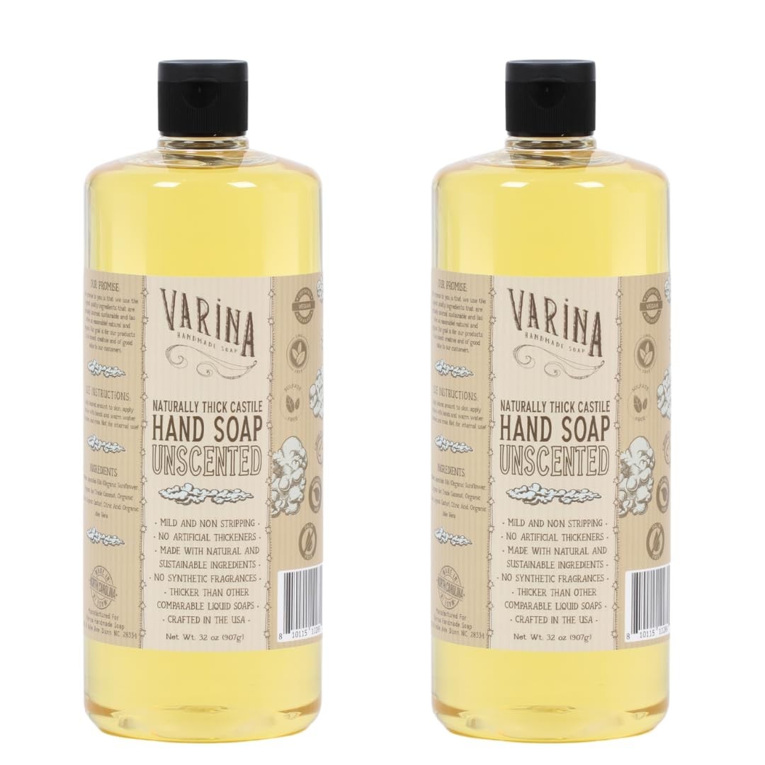 32oz Liquid Organic Castile Soap – Thicker Formula for Everyday Hand Care