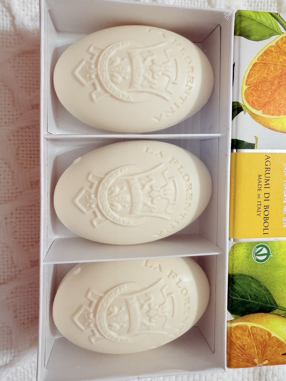 La Florentina Set of 3X5.3oz Hand Soaps Argumi Di Boboli Citrus-NEW! Giftbox