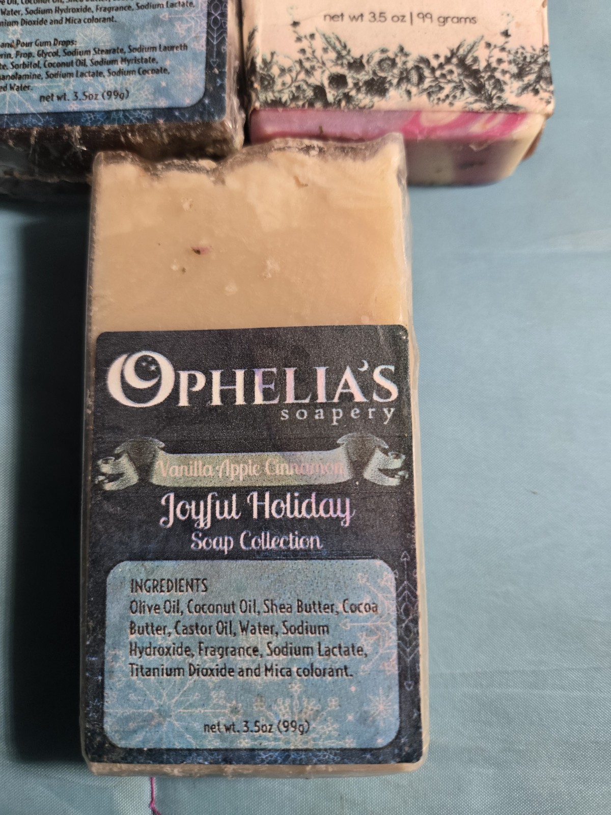 Ophelias Handmade Bar Soap Set Of 3 Various Scents New Luxury