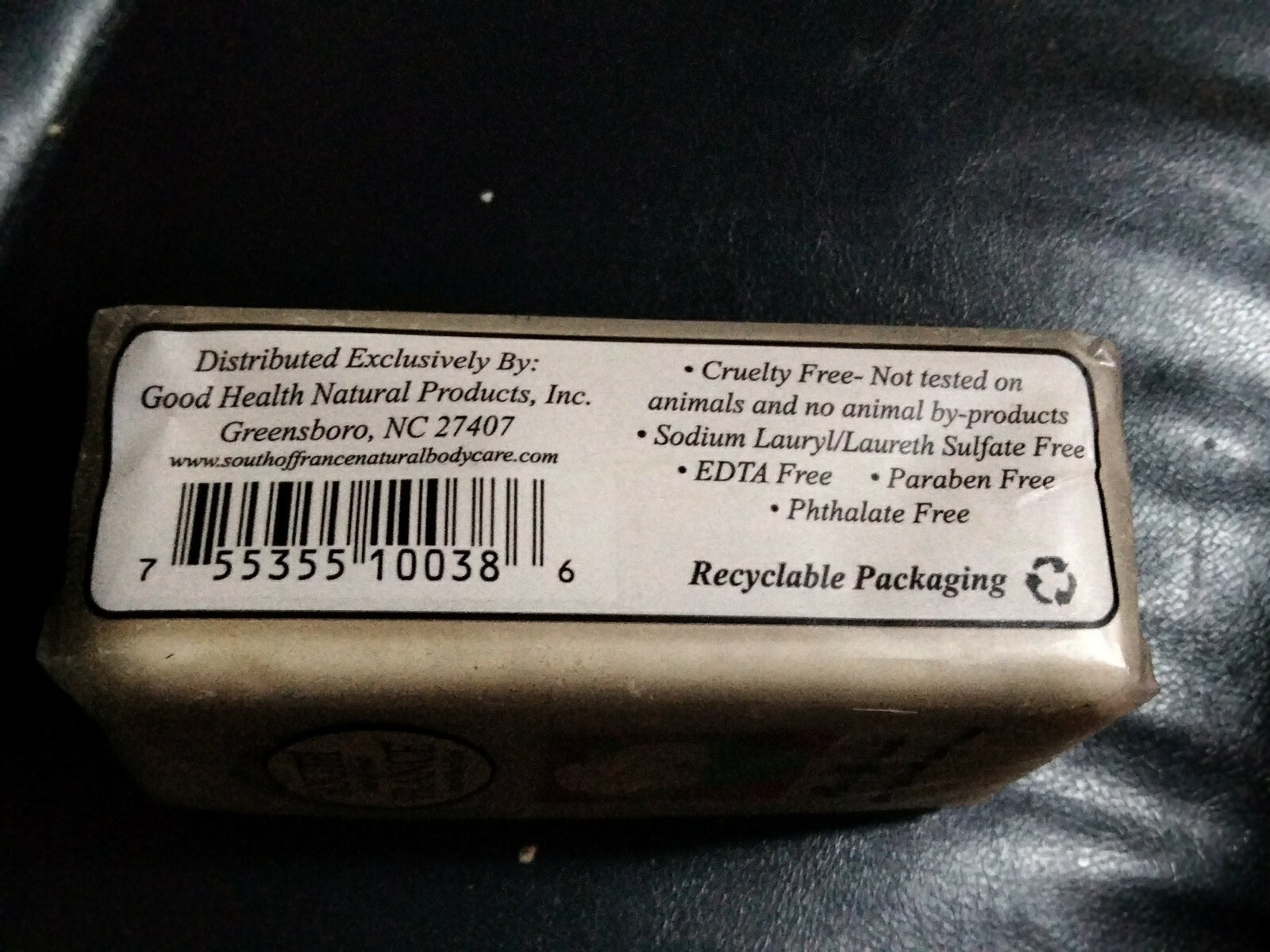 South of France Natural Body Care French Milled Bar Soap Pure Gardenia Scent