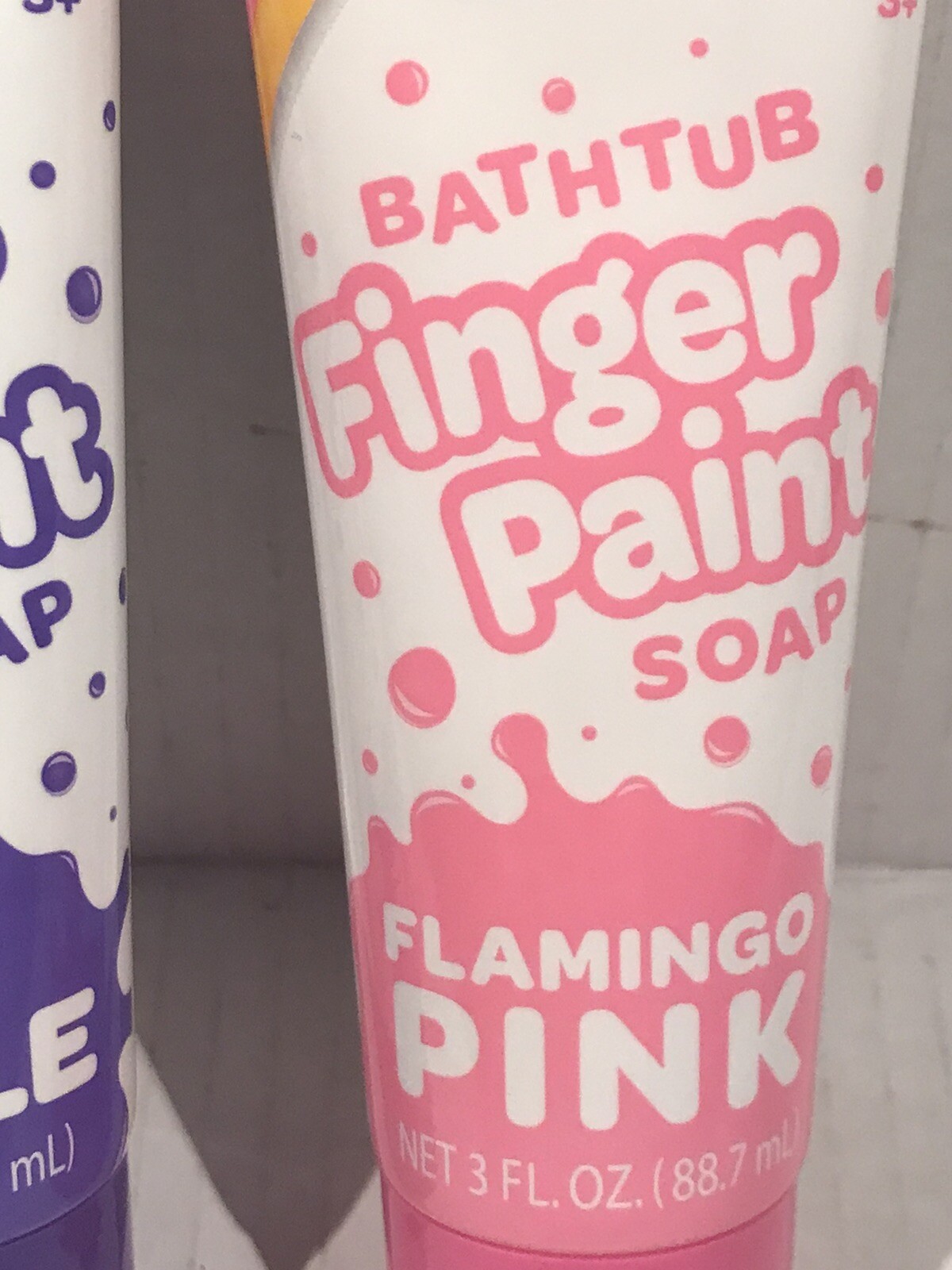 Finger Paint Soap 3 ounce Pink & Purple Crayola Bathtub Lot of 2 New