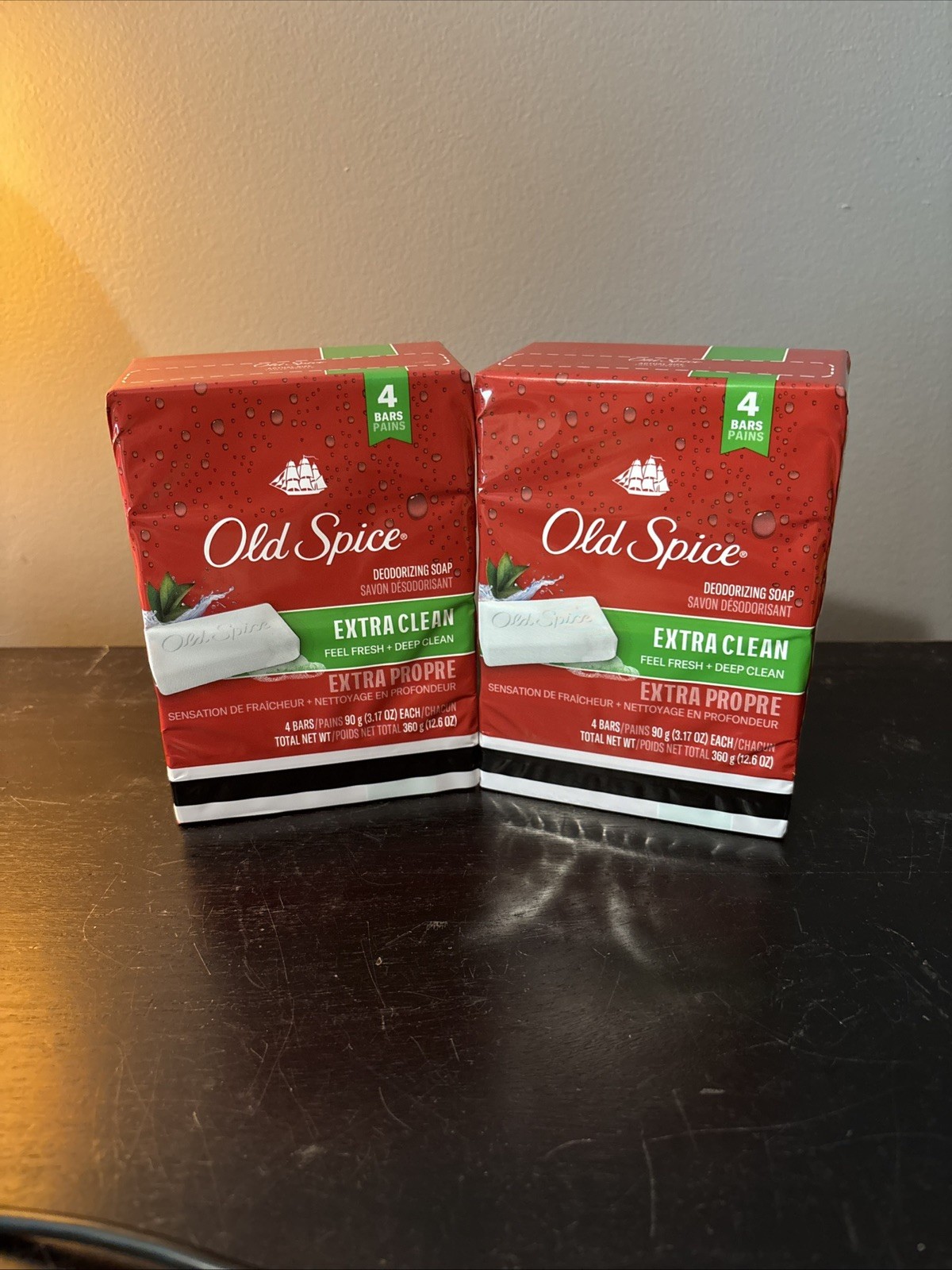 2X Old Spice Deodorizing Bar Soap Extra Clean Fresh & Deep Clean 3.17 oz. 8 Bars