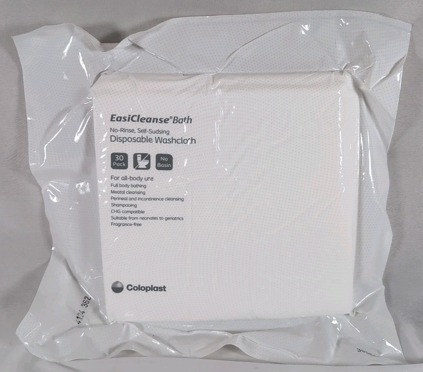 *5 Packs* Coloplast EasiCleanse Bath Disposable Washcloth, 7055, 30ct Pack