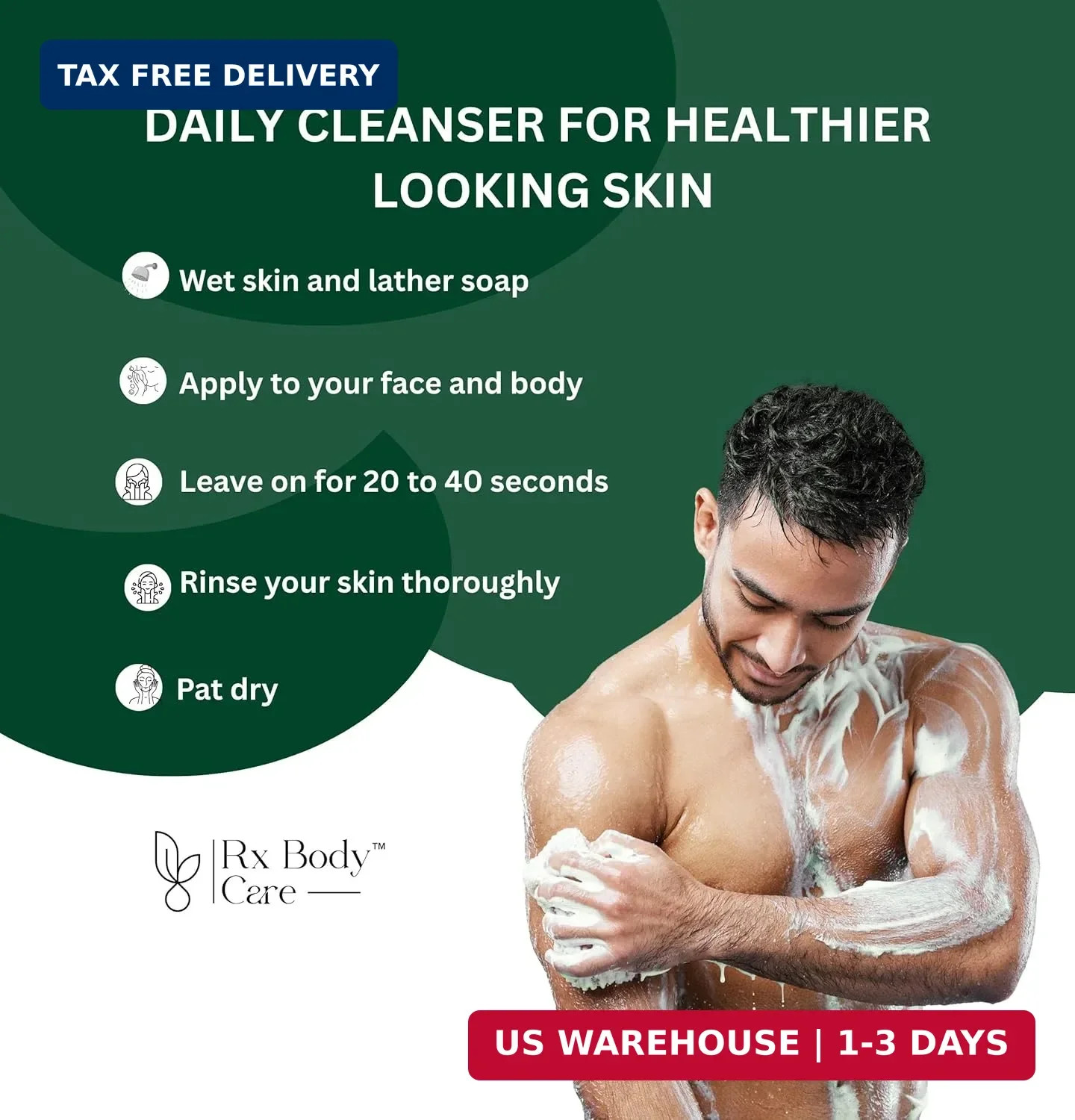 Tea Tree Oil Soap Bar For Face & Body 4.0 oz | Antiseptic Cleanser Against Odor,