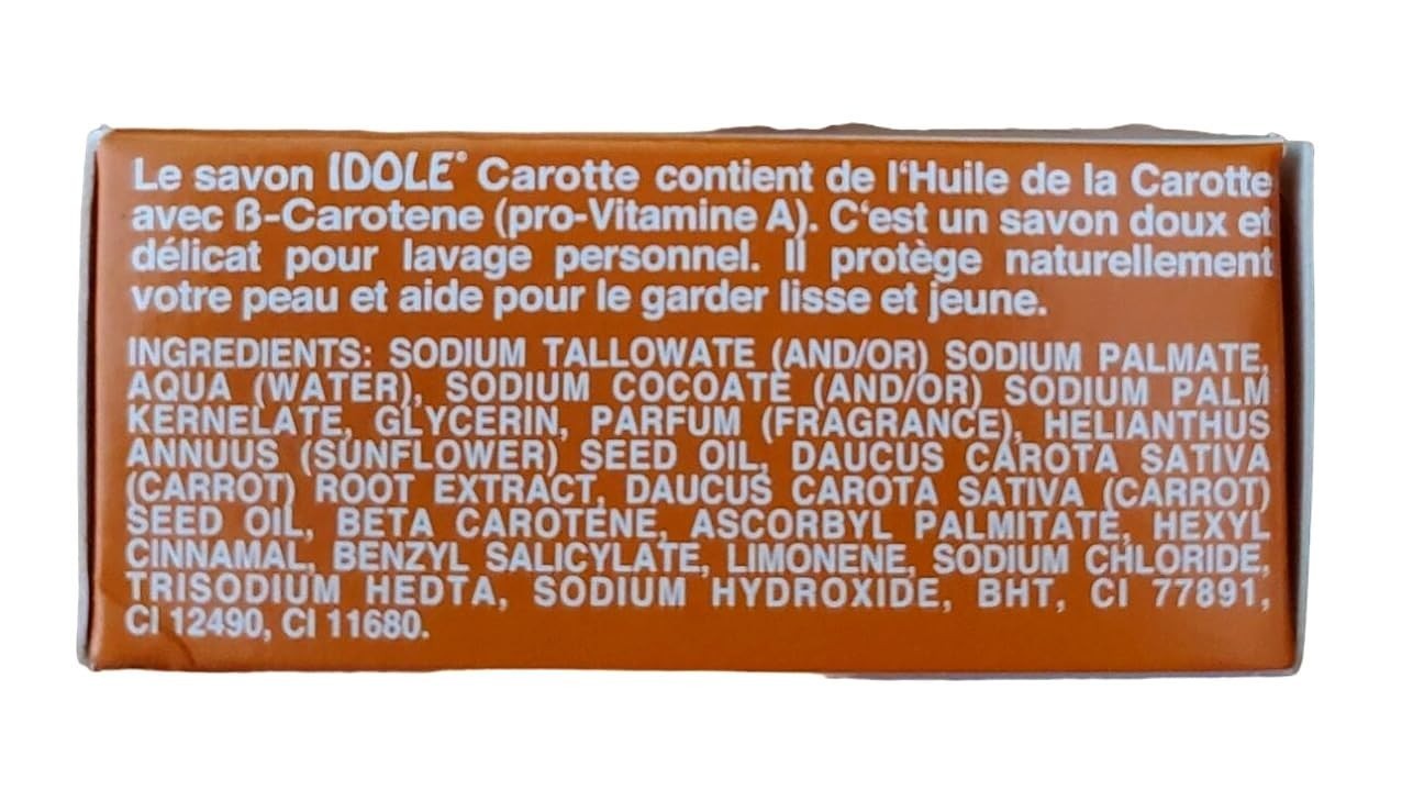 6 – Pack IDOLE Carrot Soap 100g each Made In EU.