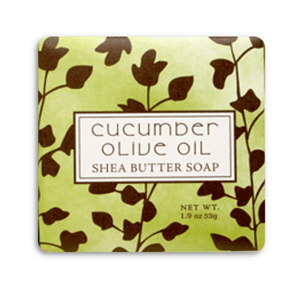 Greenwich Bay 1.9oz Soap, Cucumber Olive Oil – Set of 4 (R5H002)