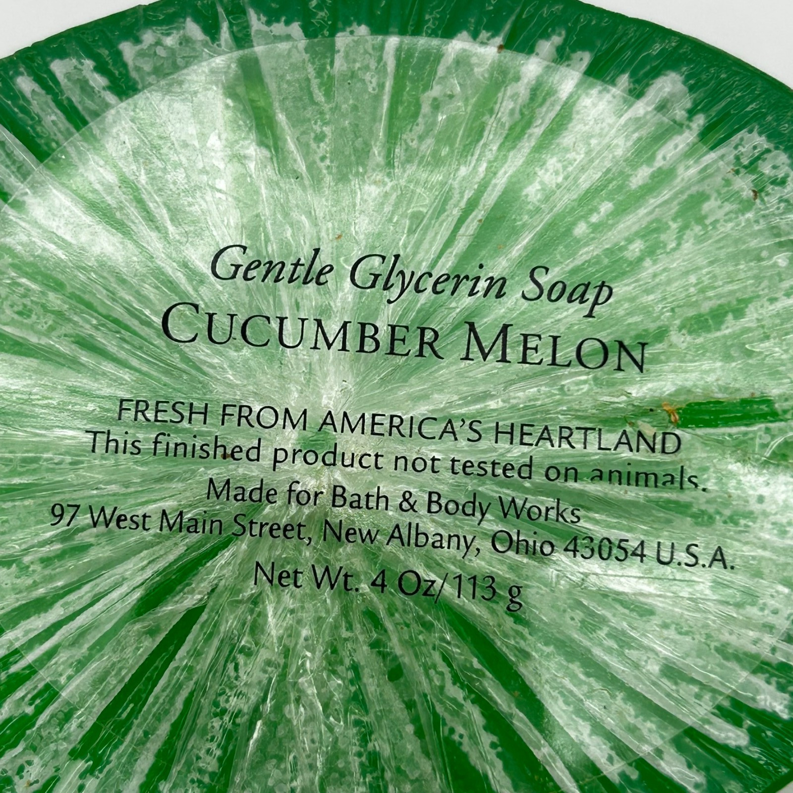 Bath & Body Works Cucumber Melon Bar Soap Gentle Glycerin 4 oz.
