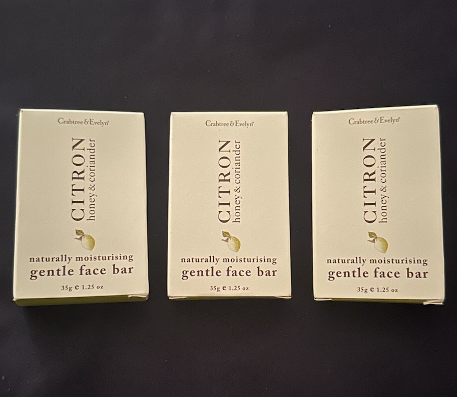 Crabtree Evelyn Citron Honey Coriander Gentle Face Bar-1.25oz – Set of 3 Moistur